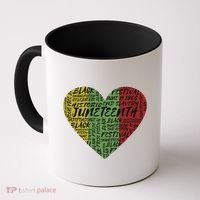 Juneteenth Celebrate Heart Black History Coffee Mug thumb 0