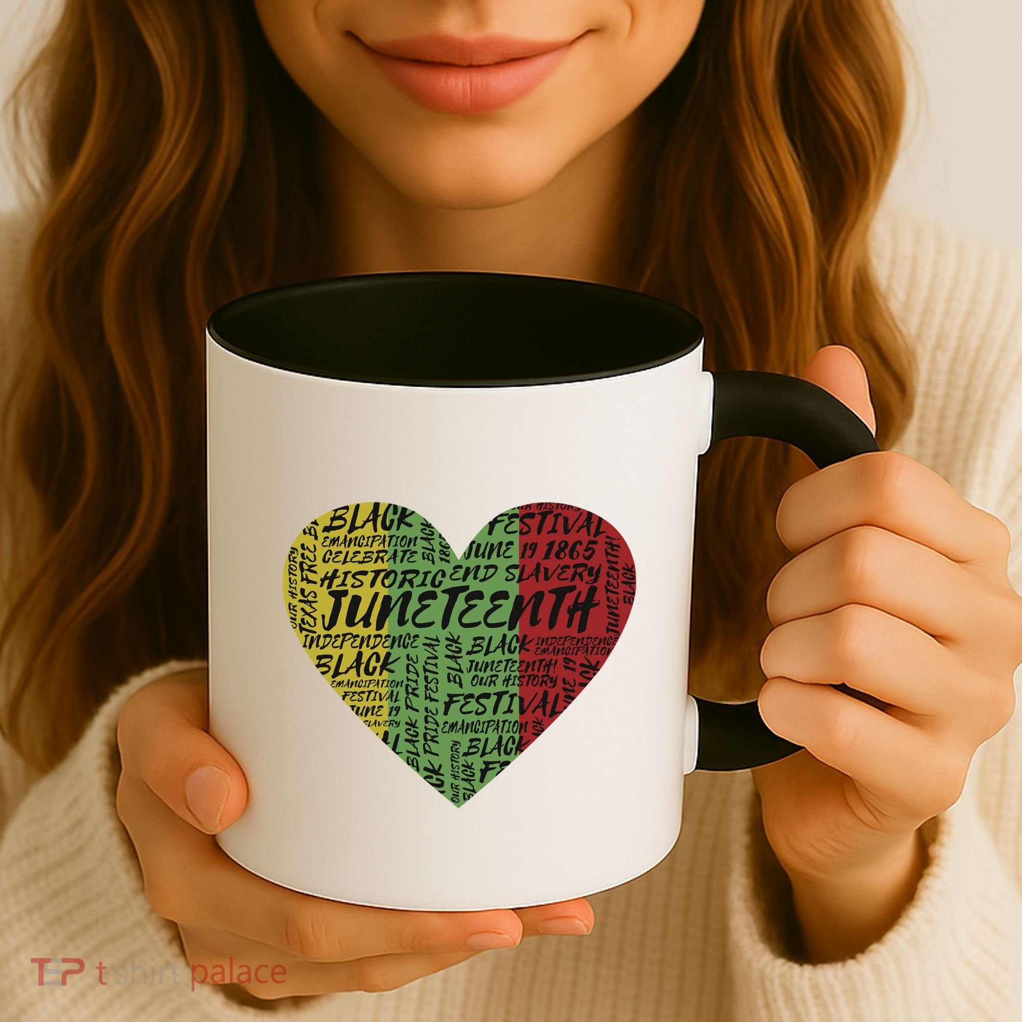 Juneteenth Celebrate Heart Black History Coffee Mug