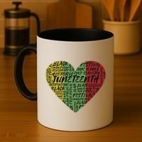 Juneteenth Celebrate Heart Black History Coffee Mug thumb 4