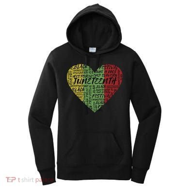 Juneteenth Celebrate Heart Black History Women's Hoodie