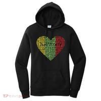Juneteenth Celebrate Heart Black History Women's Hoodie thumb 0