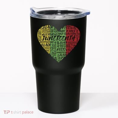 Juneteenth Celebrate Heart Black History Tumbler