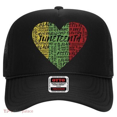 Juneteenth Celebrate Heart Black History Hat