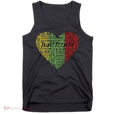 Juneteenth Celebrate Heart Black History Tank Top