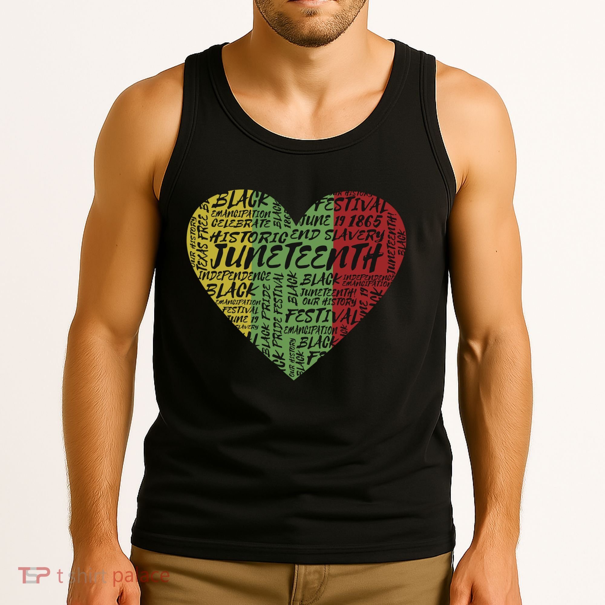 Juneteenth Celebrate Heart Black History Tank Top