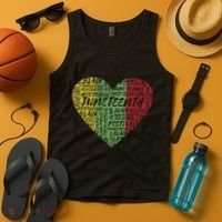 Juneteenth Celebrate Heart Black History Tank Top thumb 4