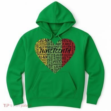 Juneteenth Celebrate Heart Black History Hoodie