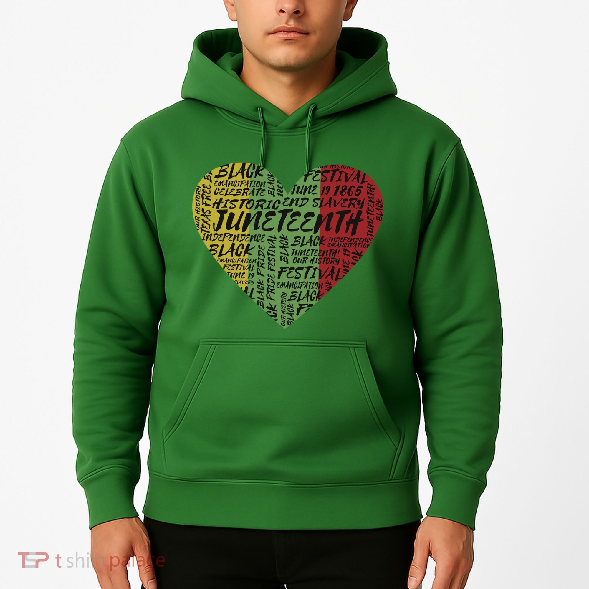 Juneteenth Celebrate Heart Black History Hoodie