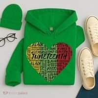Juneteenth Celebrate Heart Black History Hoodie thumb 4