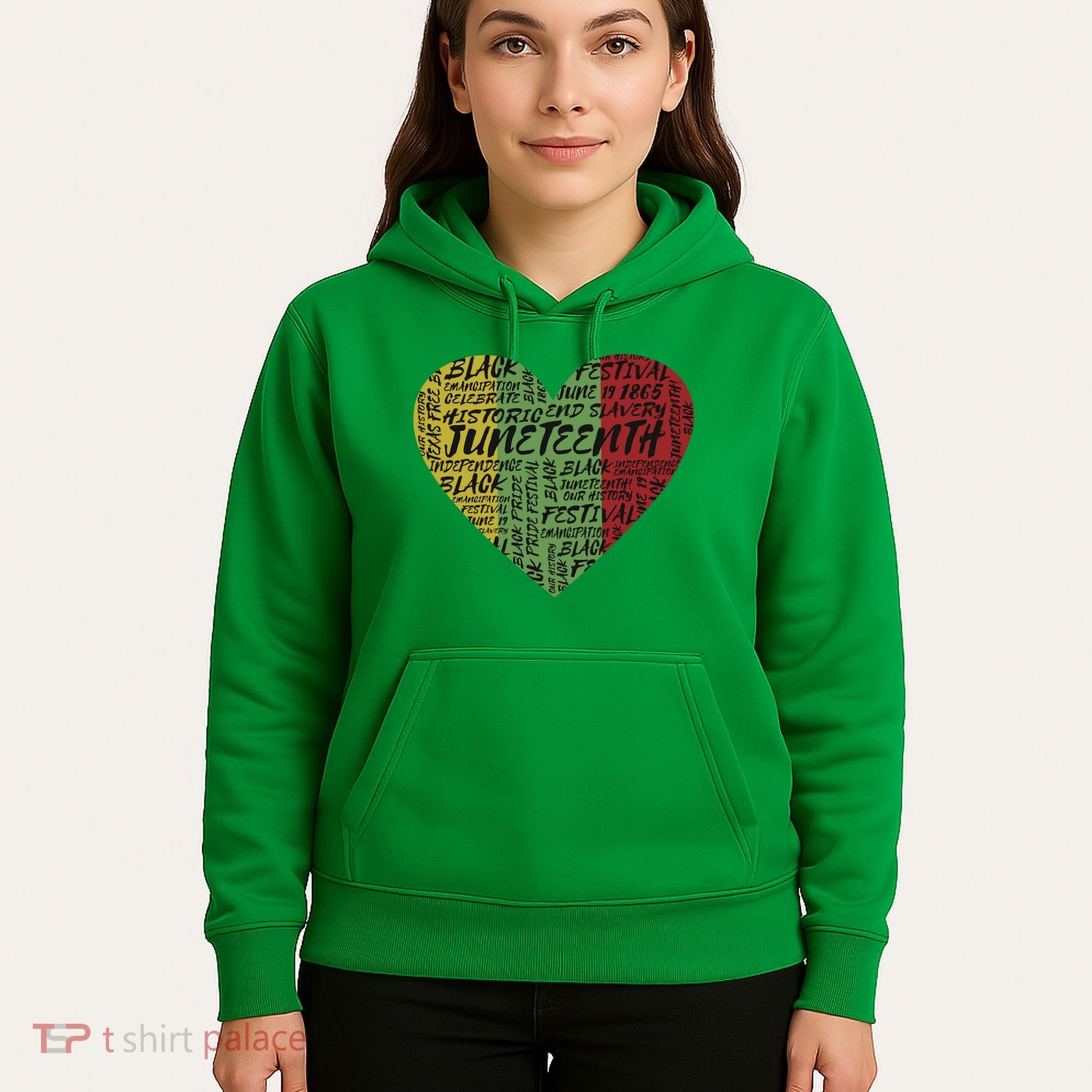 Juneteenth Celebrate Heart Black History Hoodie