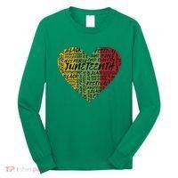 Juneteenth Celebrate Heart Black History Long Sleeve Shirt thumb 0