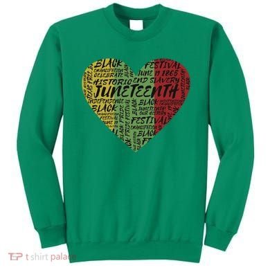 Juneteenth Celebrate Heart Black History Sweatshirt
