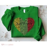 Juneteenth Celebrate Heart Black History Sweatshirt thumb 2