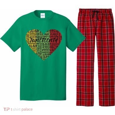 Juneteenth Celebrate Heart Black History Pajama Set