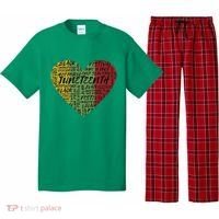 Juneteenth Celebrate Heart Black History Pajama Set thumb 0