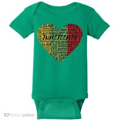 Juneteenth Celebrate Heart Black History Baby Bodysuit