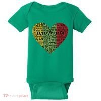 Juneteenth Celebrate Heart Black History Baby Bodysuit thumb 0