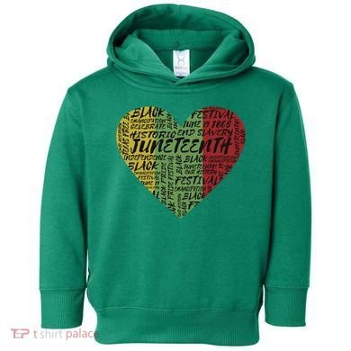 Juneteenth Celebrate Heart Black History Toddler Hoodie