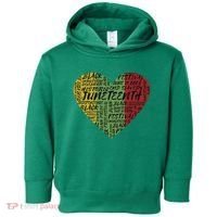 Juneteenth Celebrate Heart Black History Toddler Hoodie thumb 0