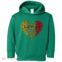 Juneteenth Celebrate Heart Black History Toddler Hoodie thumb 0