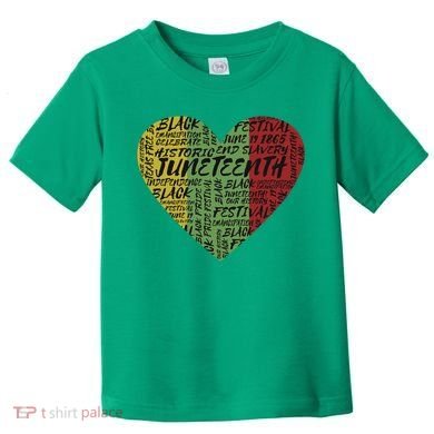 Juneteenth Celebrate Heart Black History Toddler T-Shirt