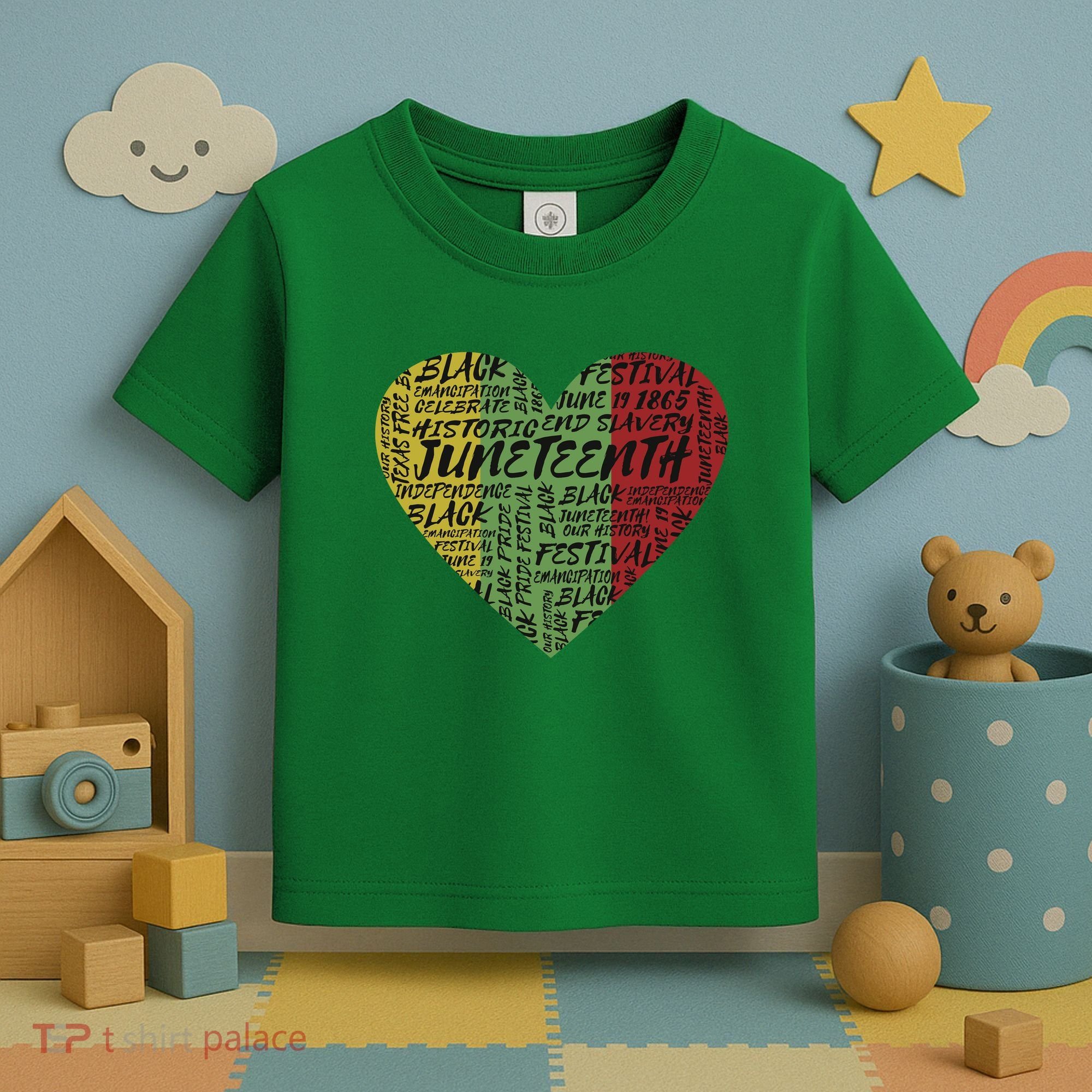 Juneteenth Celebrate Heart Black History Toddler T-Shirt