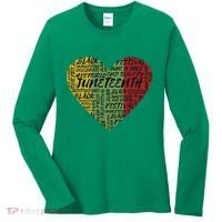 Juneteenth Celebrate Heart Black History Women's Long Sleeve Shirt thumb 0
