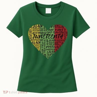 Juneteenth Celebrate Heart Black History Women's T-Shirt
