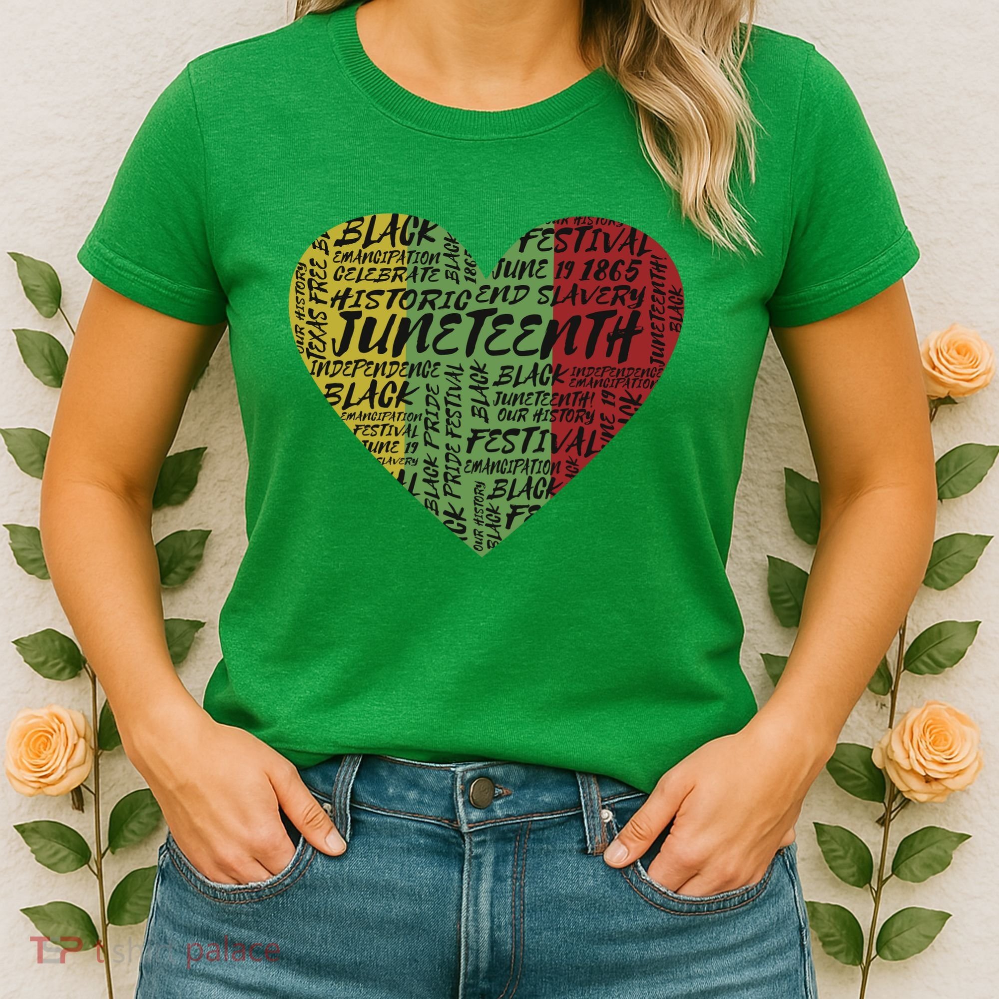 Juneteenth Celebrate Heart Black History Women's T-Shirt