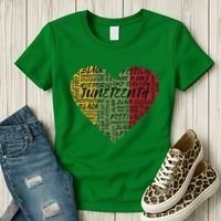 Juneteenth Celebrate Heart Black History Women's T-Shirt thumb 3