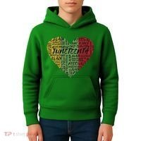 Juneteenth Celebrate Heart Black History Kids Hoodie thumb 4