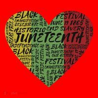 Juneteenth Celebrate Heart Black History Santa Hat thumb 1