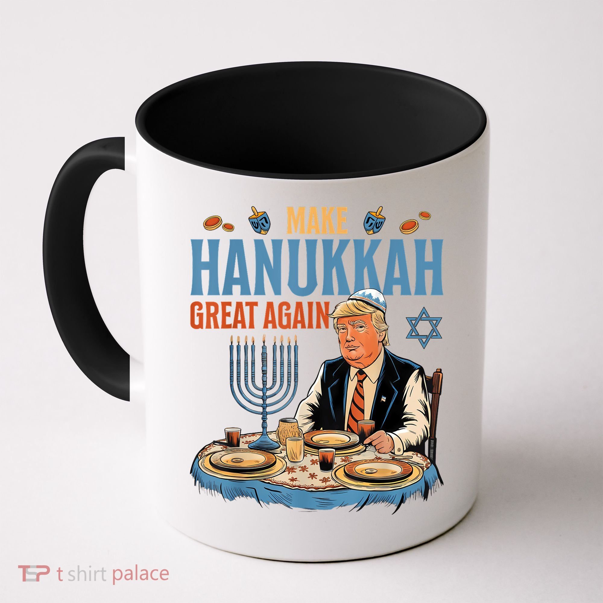Jewish Celebrate Hanukkah Great Again President Trump Coffee Mug