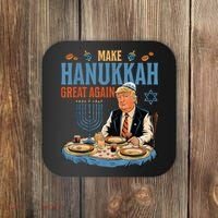 Jewish Celebrate Hanukkah Great Again President Trump Coaster thumb 0