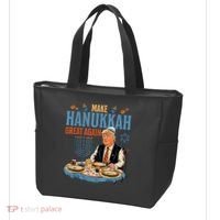 Jewish Celebrate Hanukkah Great Again President Trump Tote Bag thumb 3