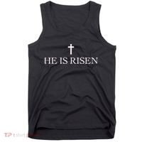 Jesus Christian He Is Risen Tank Top thumb 0