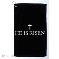 Jesus Christian He Is Risen Golf Towel thumb 0
