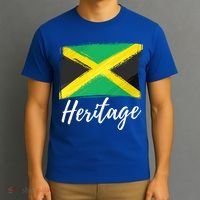 Jamaica Caribbean Heritage Flag Proud Caribbean Jamaican Dna Funny Gift T-Shirt thumb 3
