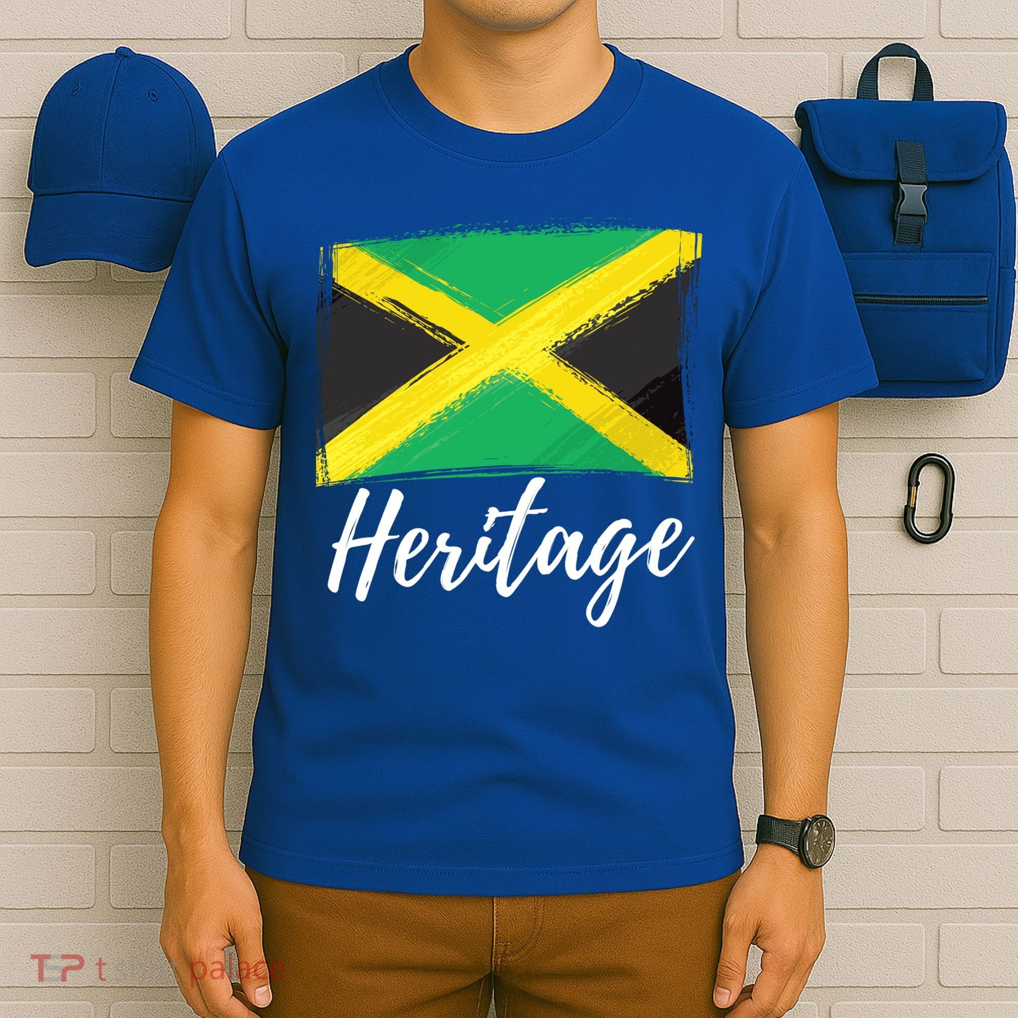 Jamaica Caribbean Heritage Flag Proud Caribbean Jamaican Dna Funny Gift T-Shirt