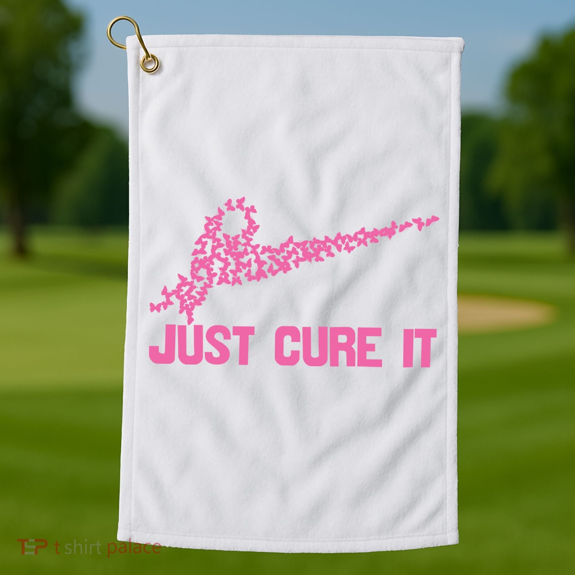 Just Cure It Breast Cancer Golf Towel