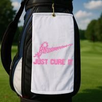Just Cure It Breast Cancer Golf Towel thumb 2
