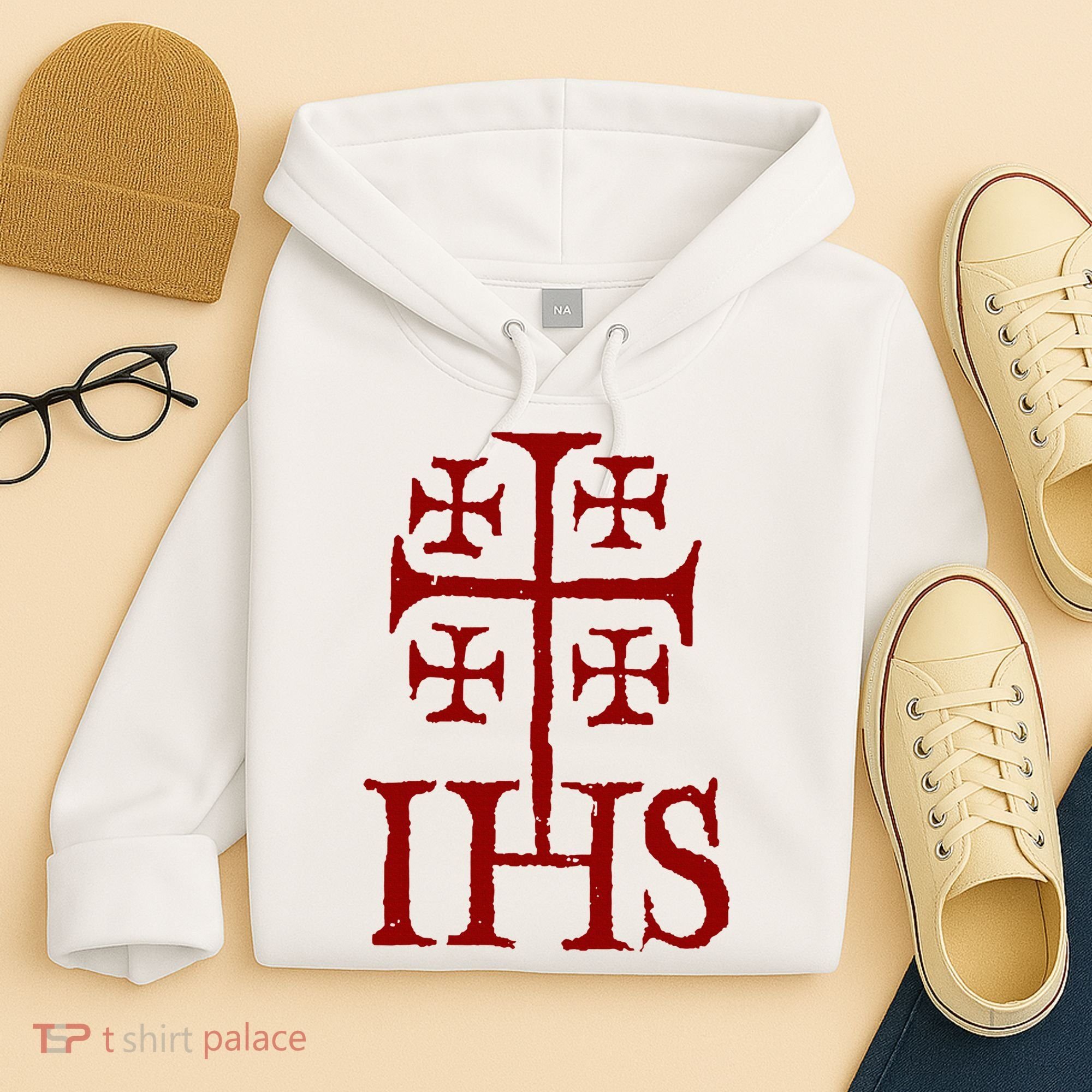 Jerusalem Cross Ihs Knights Templar Hoodie