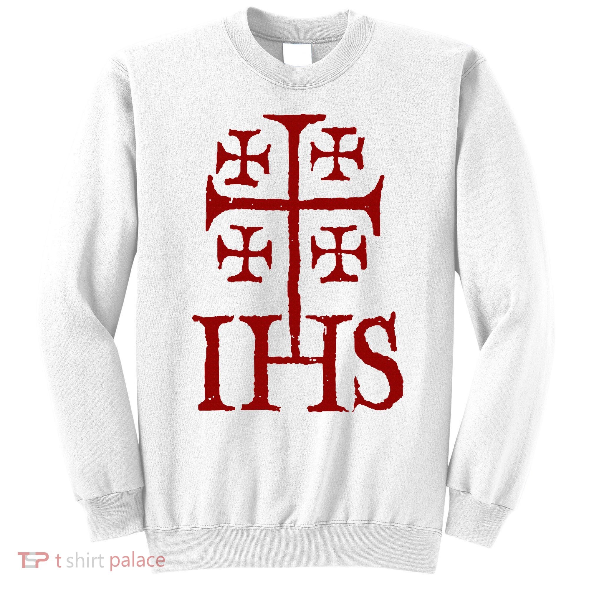 Jerusalem Cross Ihs Knights Templar Sweatshirt