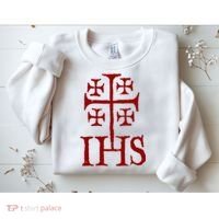 Jerusalem Cross Ihs Knights Templar Sweatshirt thumb 2