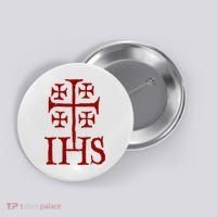 Jerusalem Cross Ihs Knights Templar Button thumb 0