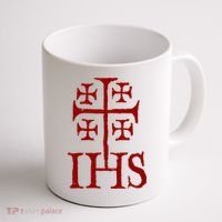 Jerusalem Cross Ihs Knights Templar Coffee Mug thumb 1