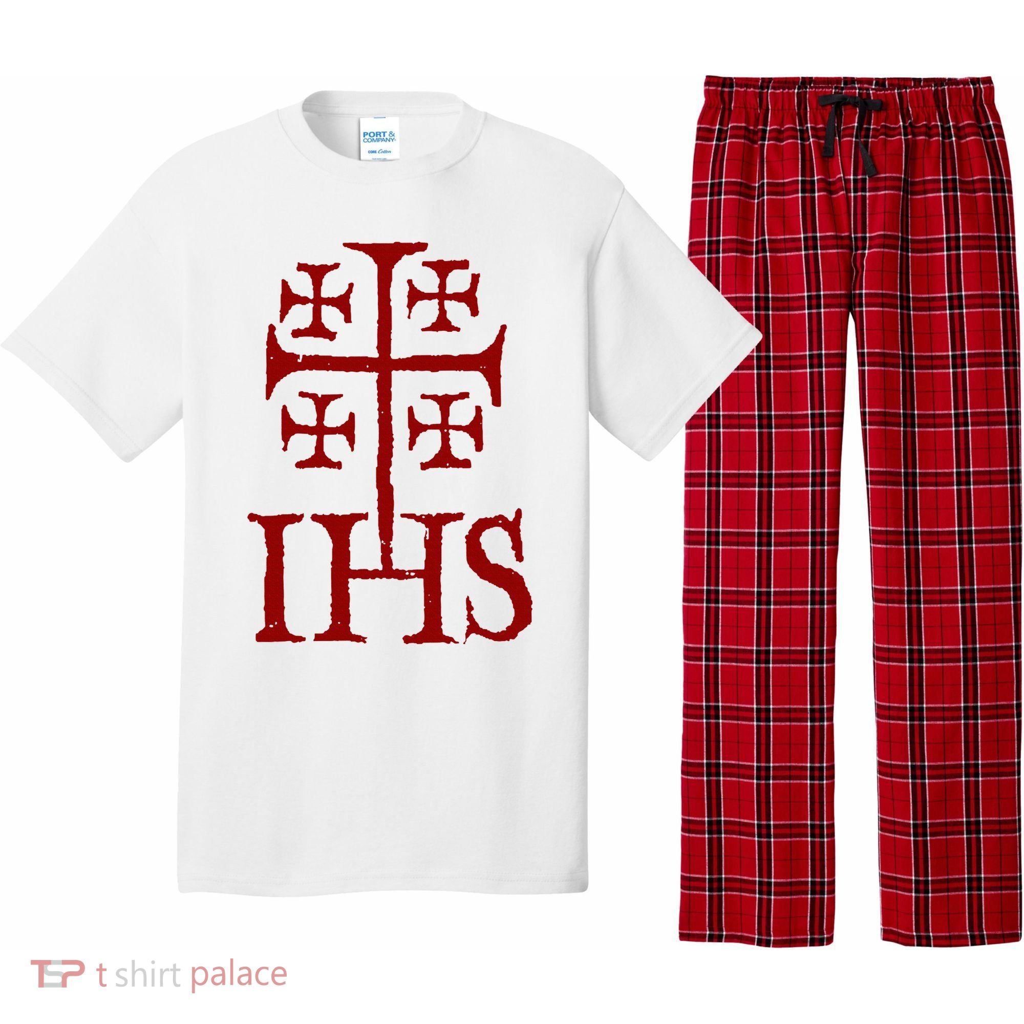 Jerusalem Cross Ihs Knights Templar Pajama Set