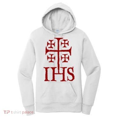 Jerusalem Cross Ihs Knights Templar Women's Hoodie