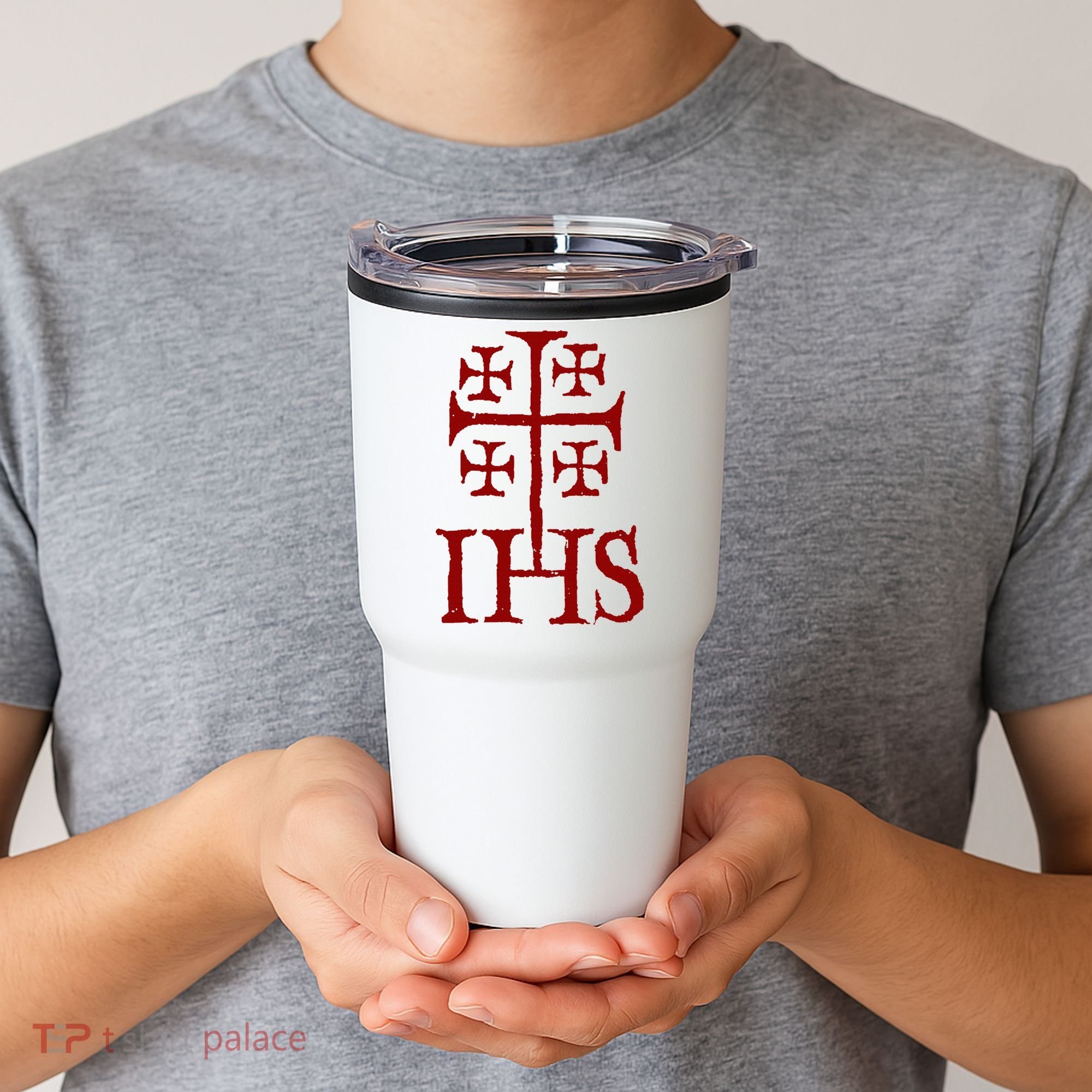 Jerusalem Cross Ihs Knights Templar Tumbler