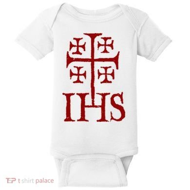 Jerusalem Cross Ihs Knights Templar Baby Bodysuit